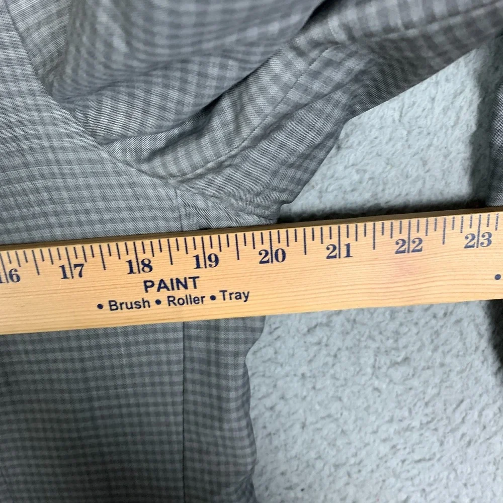 Theory Chambers Blazer 40L Gray Gingham Slim‎ Tailored Wool Sport Coat Jacket